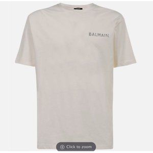 Balmain Reflective Bulky Fit T-Shirt in White sz XXL